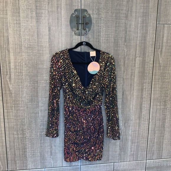 Sage + Paige Changing The Rules‎ Mini Dress Navy - Picture 1 of 16